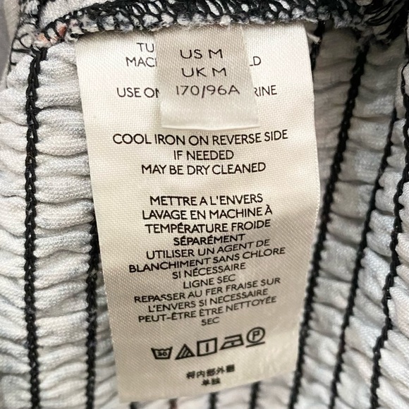 FREE PEOPLE Dare Me Tie Back Velvet Blouse Long Sleeve in Black Combo Size M - Picture 14 of 16